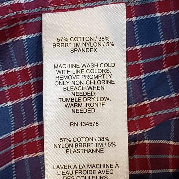 Vineyard Vines Performance Shirt Mens XS Blue & Red Plaid LS Button Up Shirt New - Picture 12 of 13